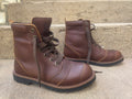 Belstaff Resolve Leather Motorcycle Boots – Brown – Men's US 7 / EU 39 Like NEW