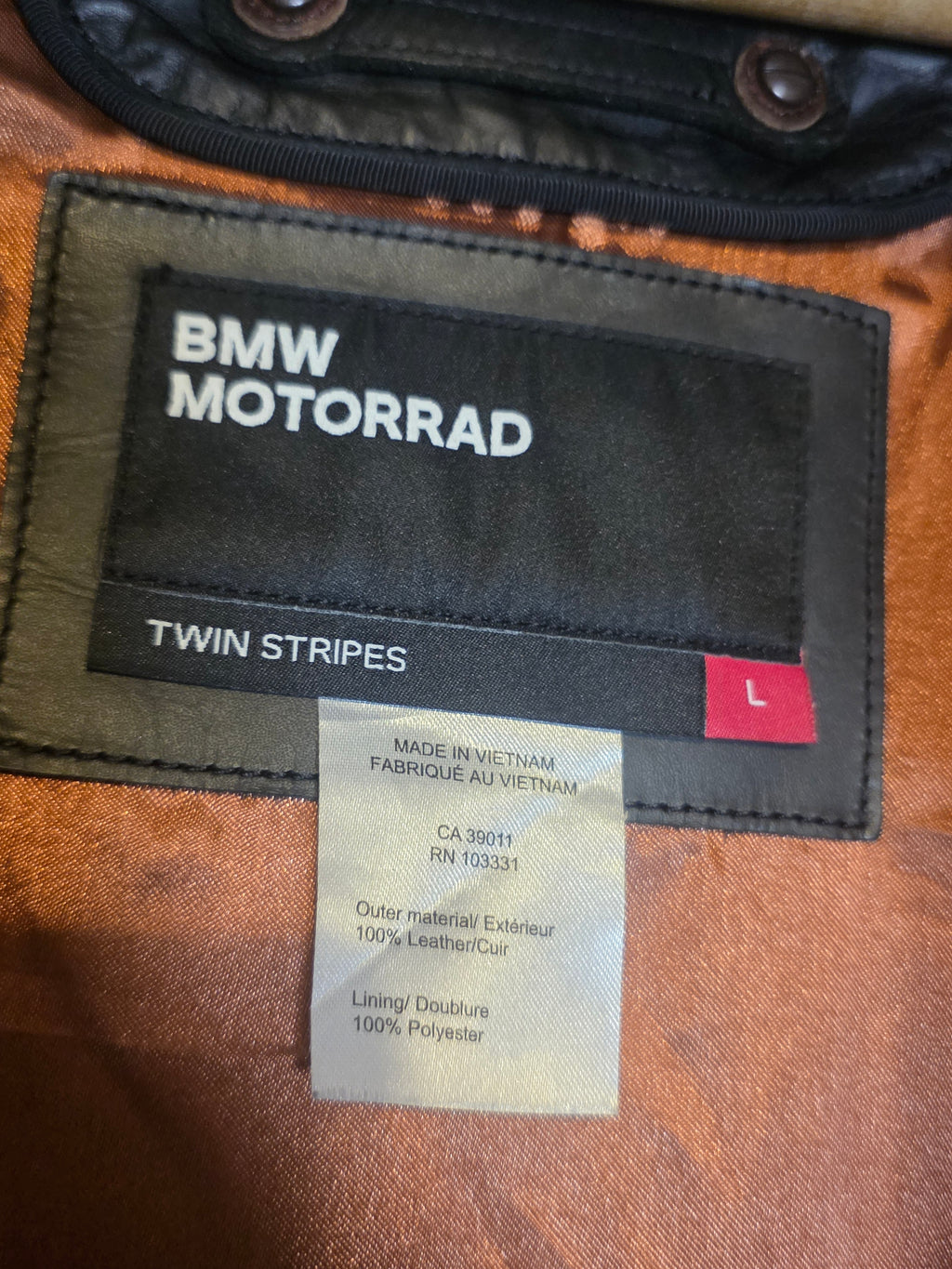 BMW Motorrad TwinStripes Leather Motorcycle Jacket – Men’s Large
