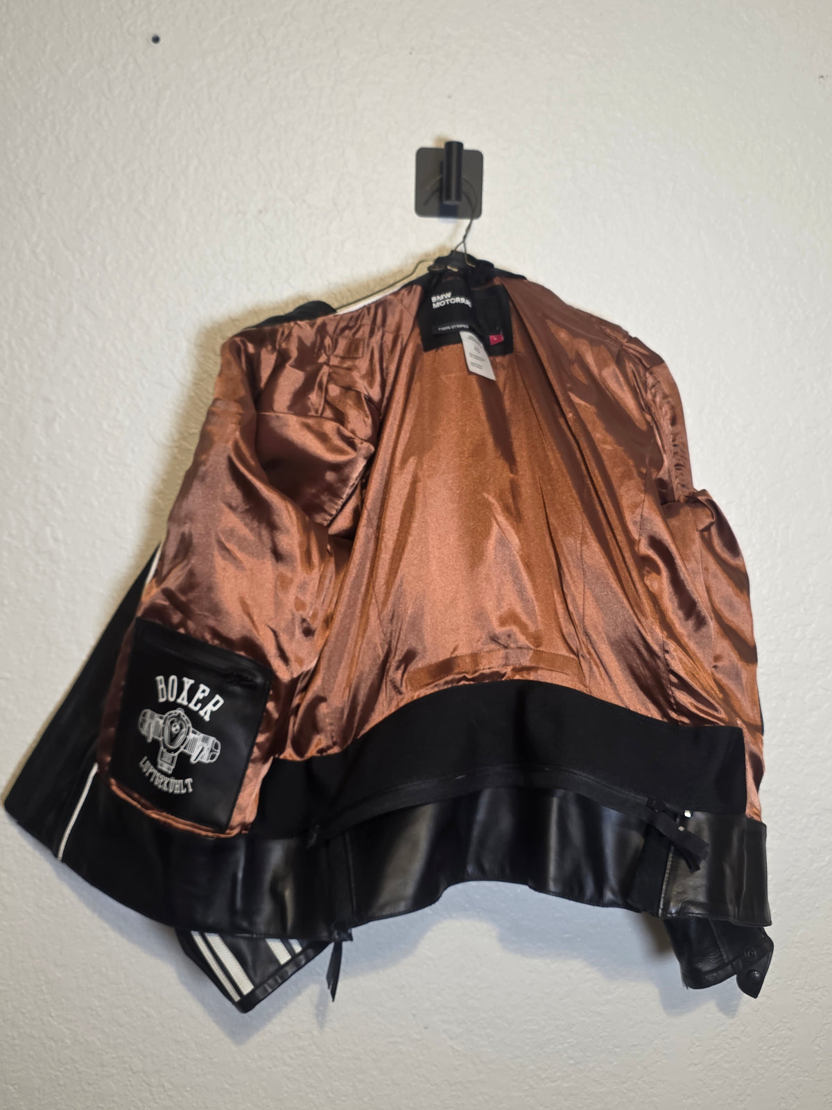 BMW Motorrad TwinStripes Leather Motorcycle Jacket – Men’s Large