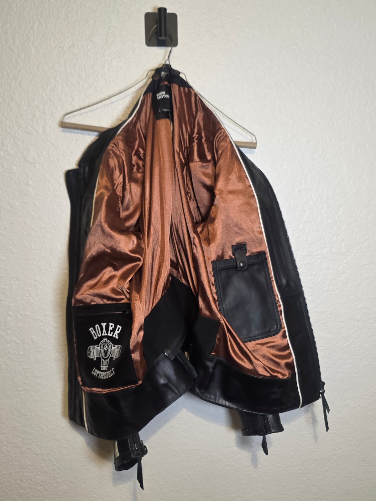 BMW Motorrad TwinStripes Leather Motorcycle Jacket – Men’s Large