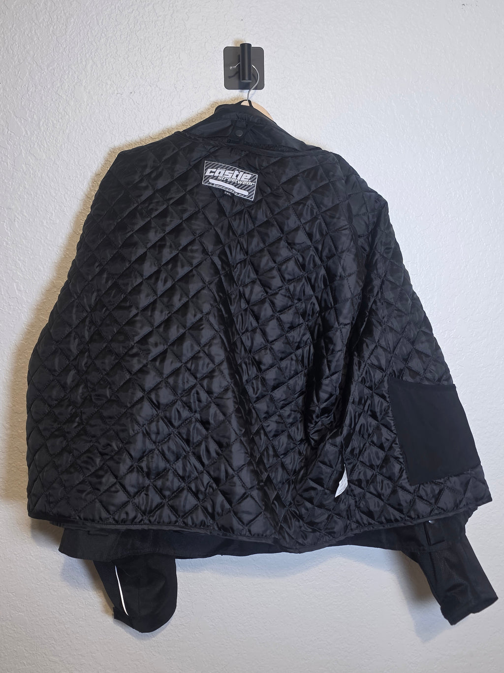 Castle Streetwear Men’s Mesh Motorcycle Jacket – Black – Size 2XL