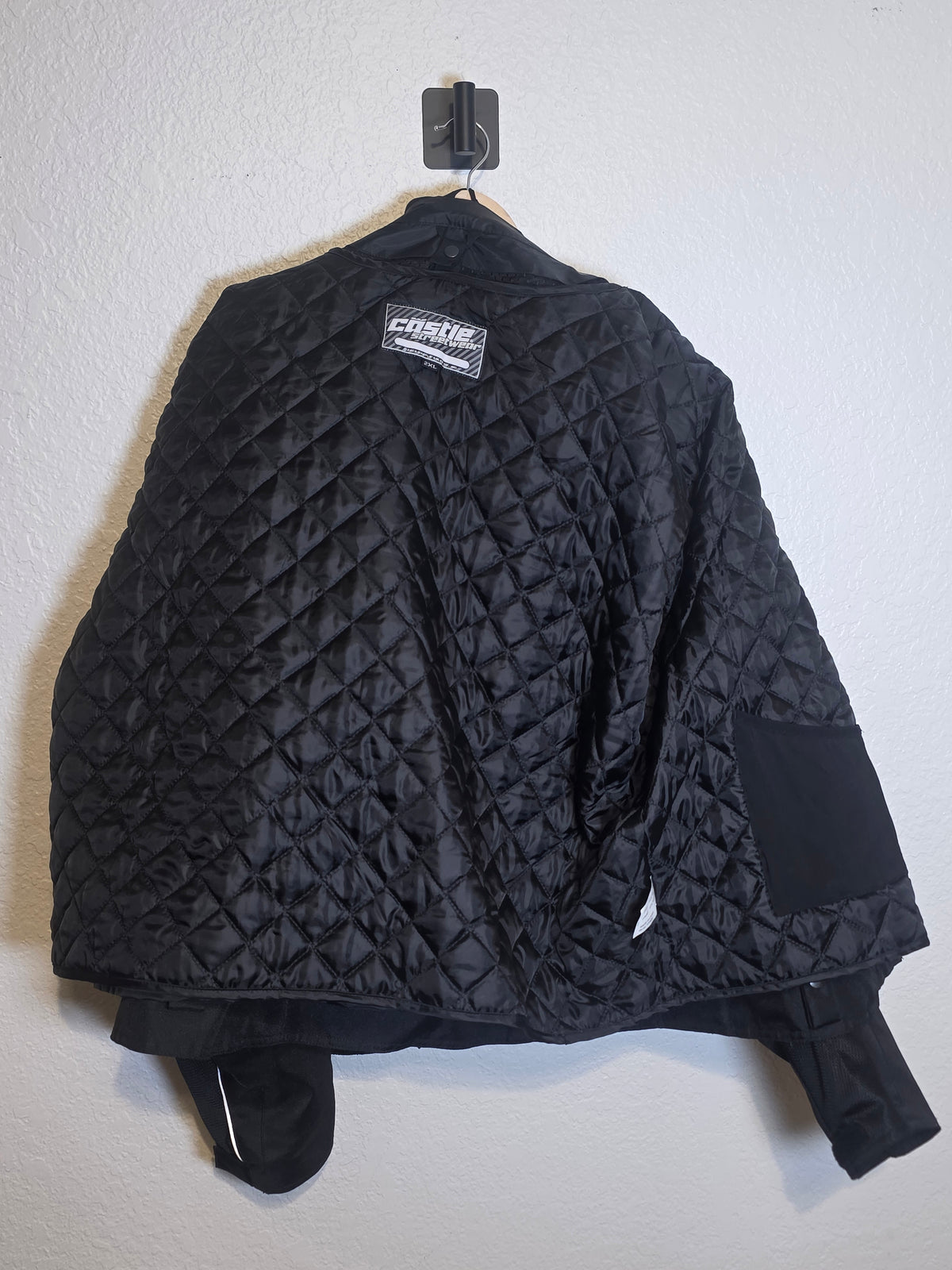 Castle Streetwear Men’s Mesh Motorcycle Jacket – Black – Size 2XL