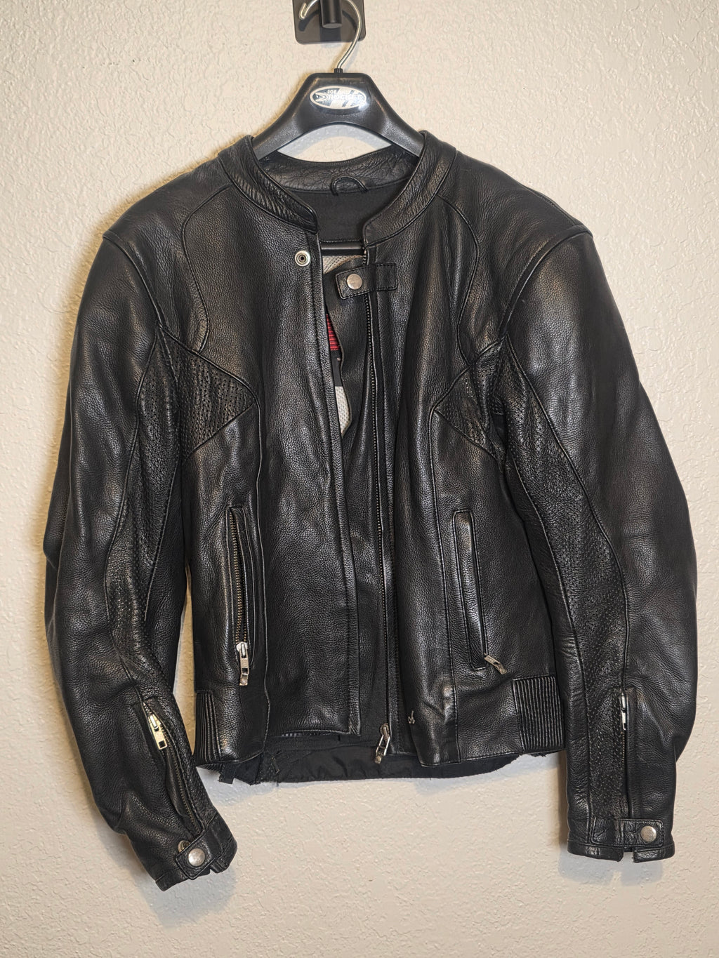 Cortech LNX Women’s Leather Motorcycle Jacket – Small/8 – Black