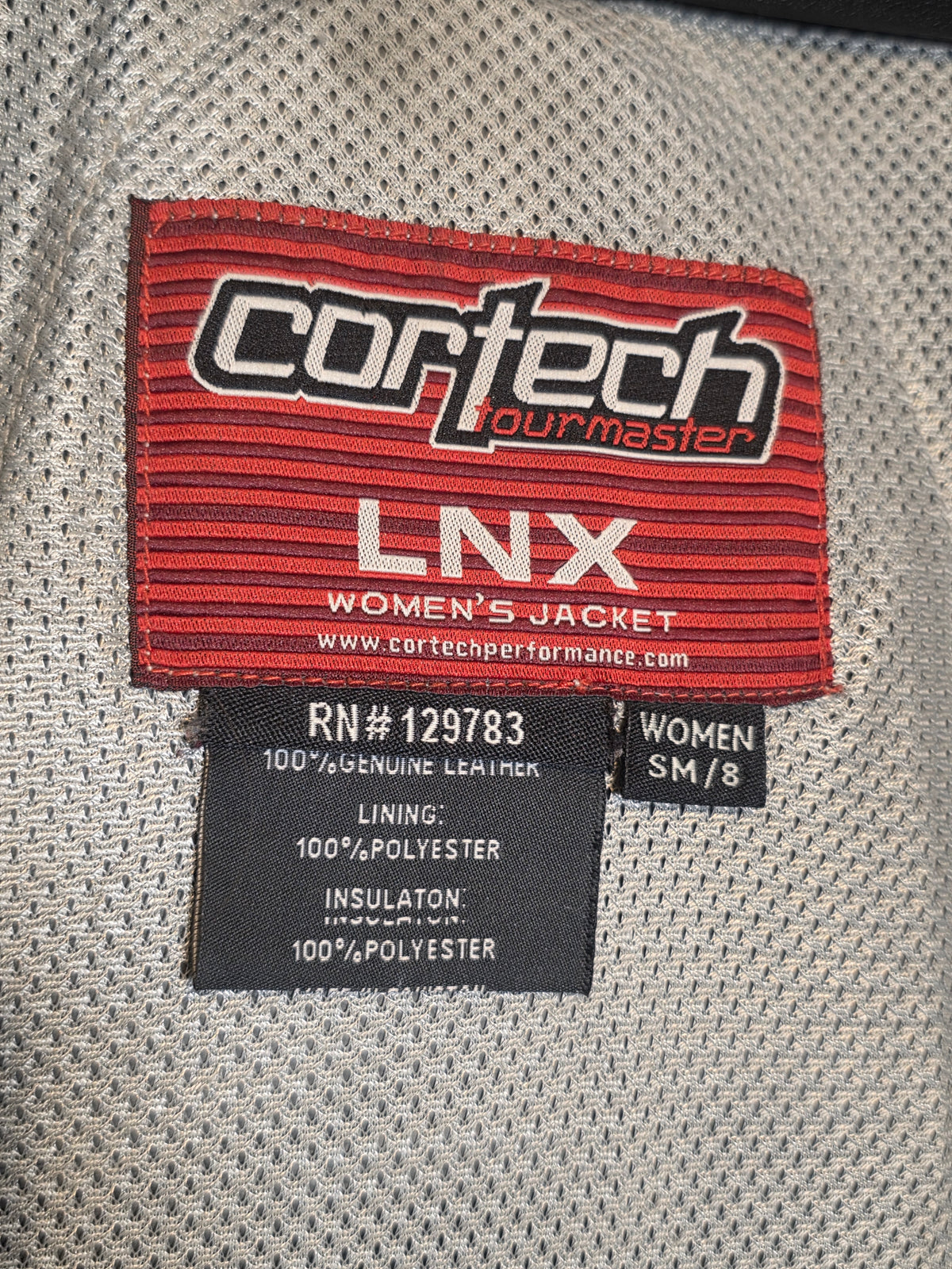 Cortech LNX Women’s Leather Motorcycle Jacket – Small/8 – Black
