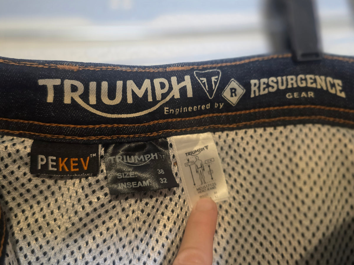 Triumph x Resurgence Hero PEKEV Motorcycle Riding Jeans – 38W × 32L